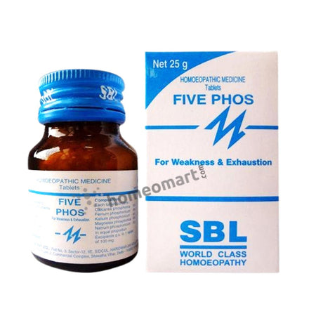 Boost nerve strength, reduce fatigue, and enhance mental clarity with SBL Five Phos Tablets. A trusted homeopathic tonic with 5 vital tissue salts.