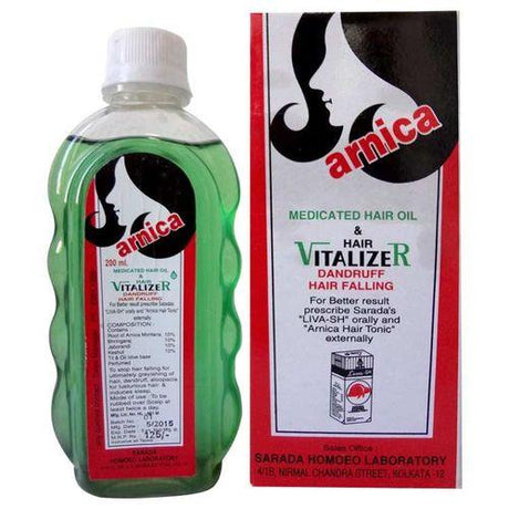 Bottle of Sarada Arnica Hair Vitalizer Oil