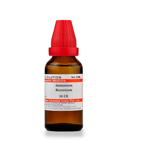 Schwabe Ammonium Benzoicum Homeopathy Dilution 6C, 30C, 200C, 1M, 10M, CM