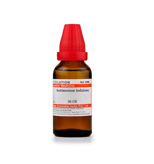 Schwabe-Antimonium-Iodatum-Homeopathy-Dilution-6C-30C-200C-1M-10M.