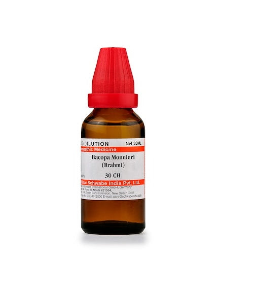 Schwabe Bacopa Munnieri (Brahmi) Homeopathy Dilution 6C, 30C, 200C, 1M, 10M.