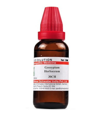 Schwabe-Gossypium-Herbaceum-Homeopathy-Dilution-6C-30C-200C-1M-10M