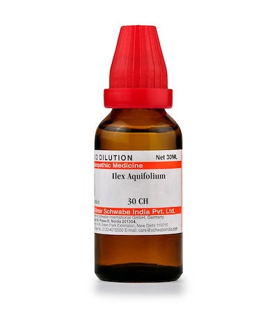 Schwabe-Ilex-Aquifolium-Homeopathy-Dilution-6C-30C-200C-1M