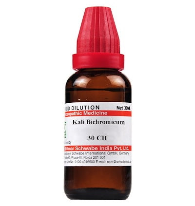 Schwabe-Kali-Bichromicum-Homeopathy-Dilution-6C-30C-200C-1M-10M