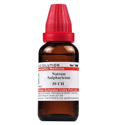 Schwabe Natrum Sulphuricum Homeopathy Dilution 6C, 30C, 200C, 1M, 10M