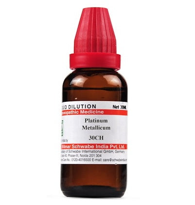 Schwabe Platinum Metallicum Homeopathy Dilution 6C, 30C, 200C, 1M, 10M