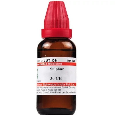 Schwabe Sulphur Homeopathy Dilution 6C, 30C, 200C, 1M, 10M