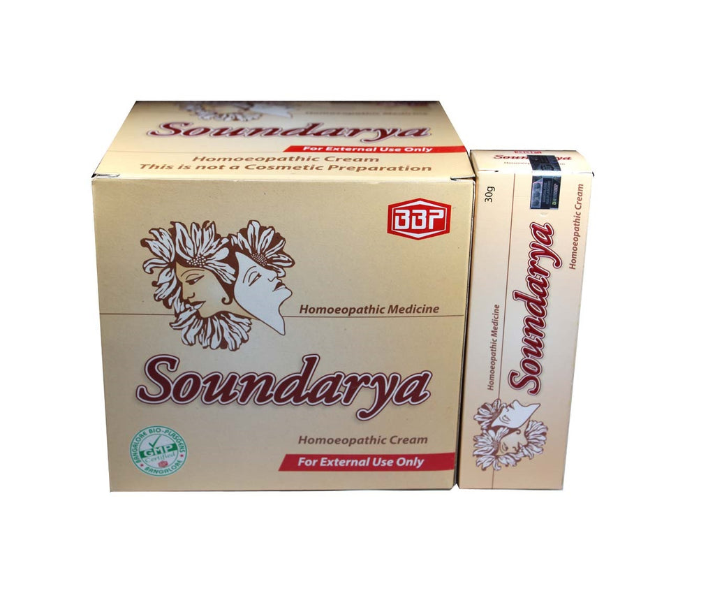 Soundarya homeopathy beauty cream with berberis for skin spots acne