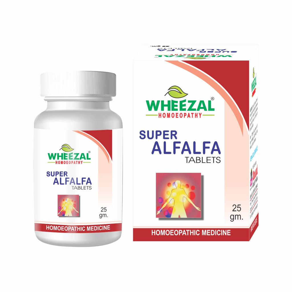 Wheezal Homeopathy Super Alfalfa Tablets - General Tonic and An Appetizer