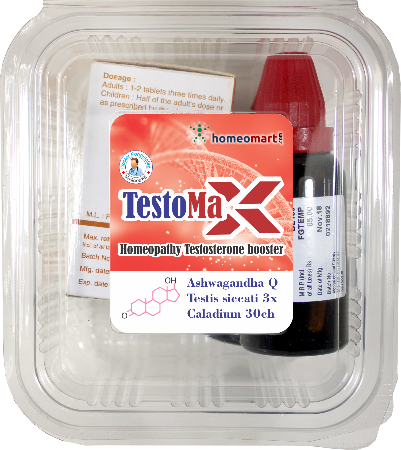 Triple-action homeopathic testosterone support with Ashwagandha, Tribulus, Testes Siccati & more. Boost strength, stamina & libido naturally.