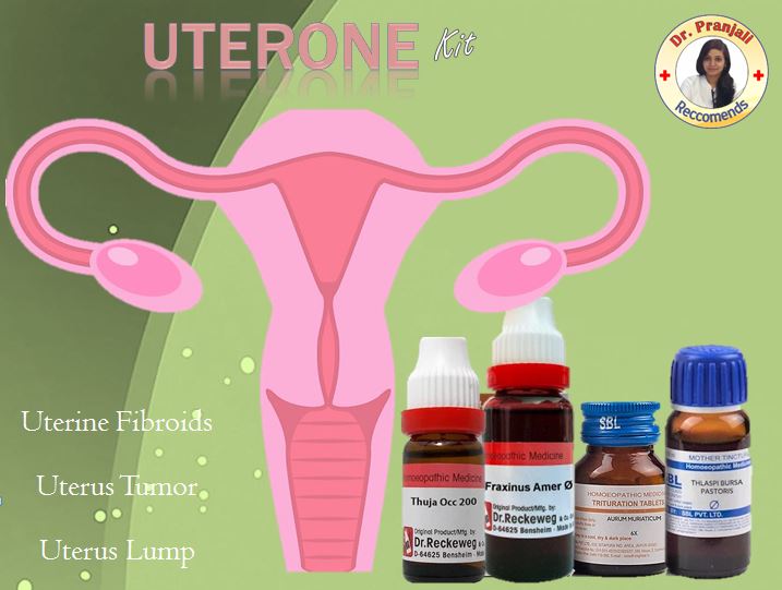 Uterone doctor recommended homeopathy medicine kit for uterine fibroids
