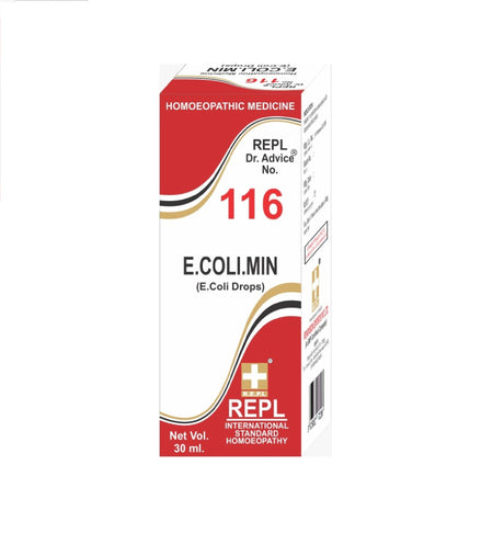 homeopathy REPL Dr Adv No 116 e.coli.min drops