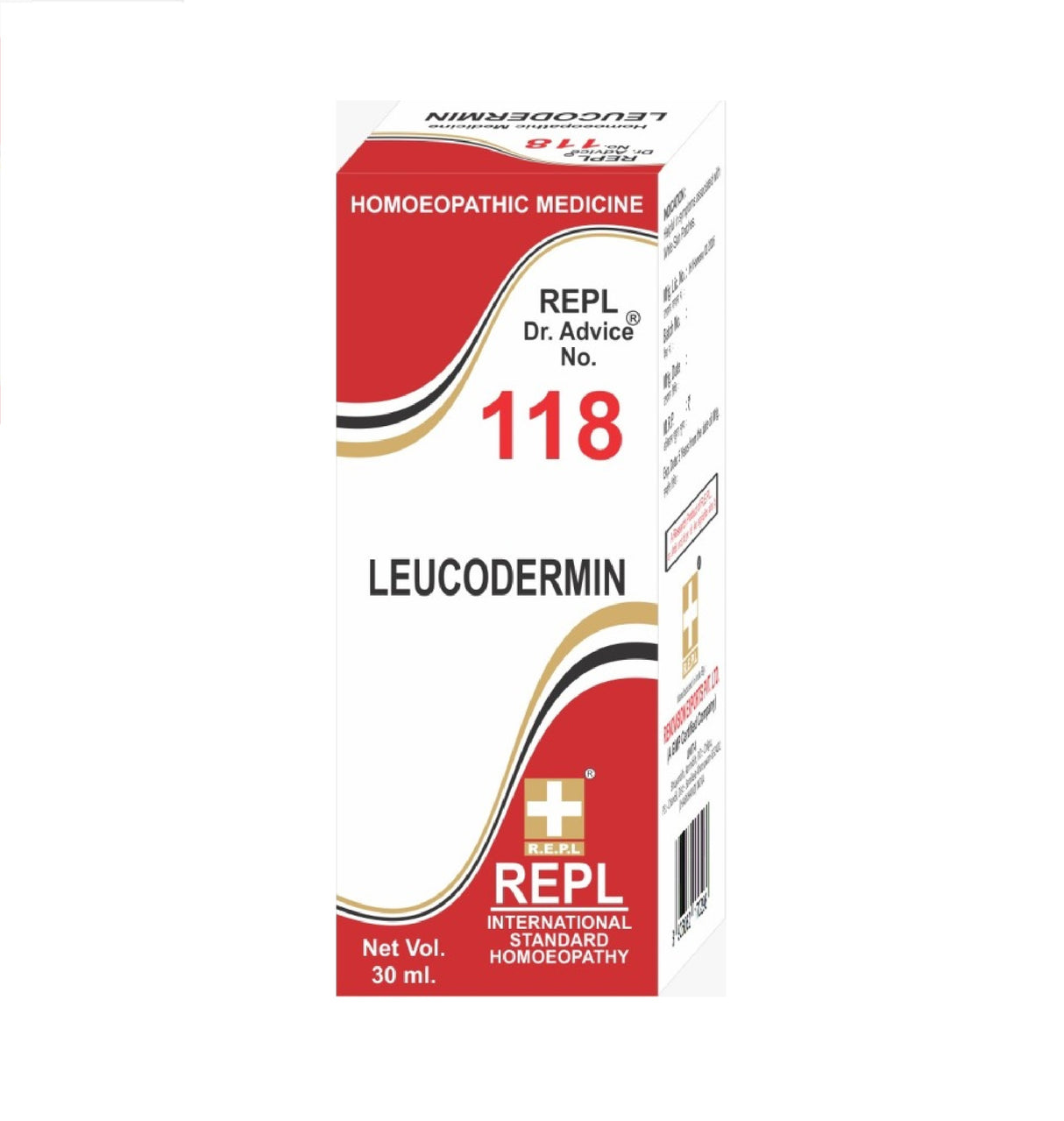 homeopathy REPL Dr Adv No 118 leucodermin drops