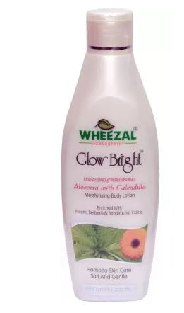 Wheezal Glow Bright Body Lotion with aloevera calendula