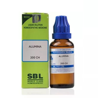 SBL Alumina Homeopathy Dilution 6C, 30C, 200C, 1M, 10M, CM