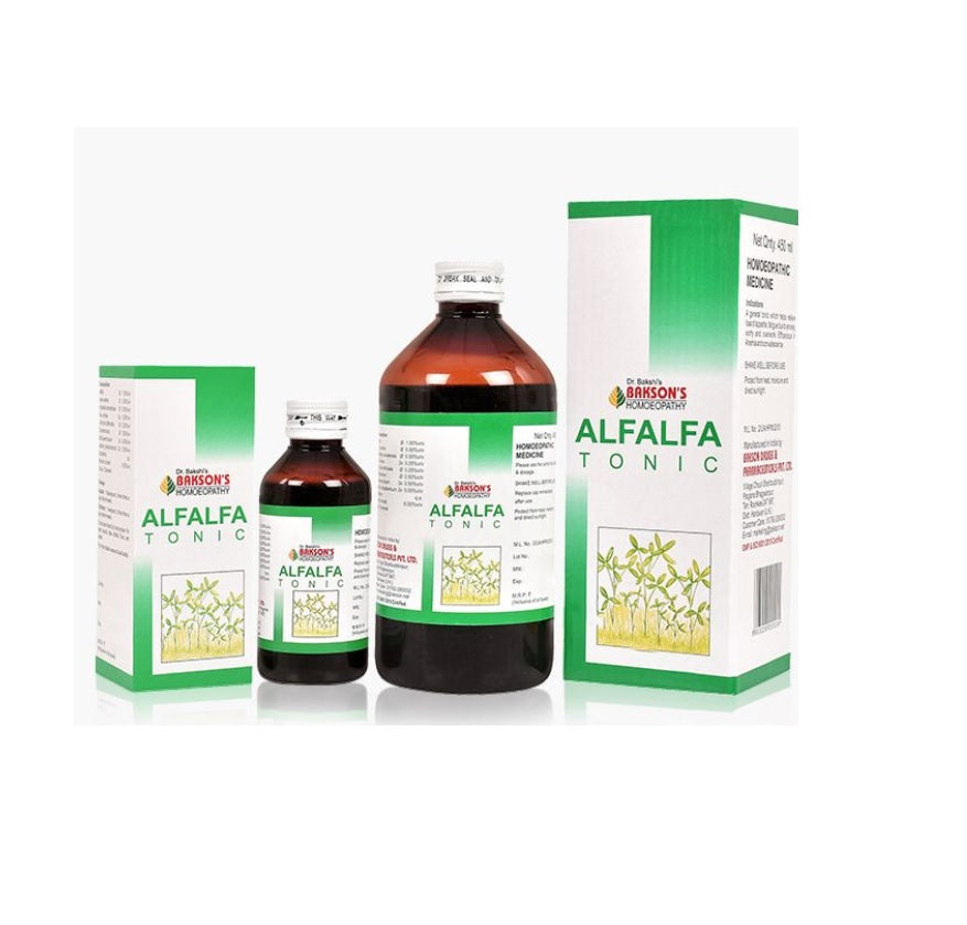 bakson Alfalfa tonic California Clover health supplement loss of appetite anemia iron deficiency