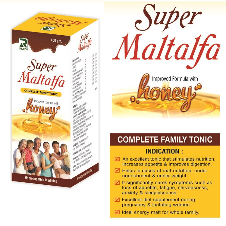 Dr. Raj Super Maltalfa – Complete Family Tonic for Energy & Nutrition
