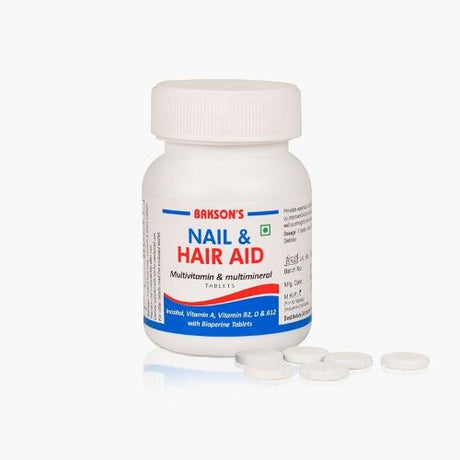 Bakson homeopathy hair and nail aid tablets for healthy growth