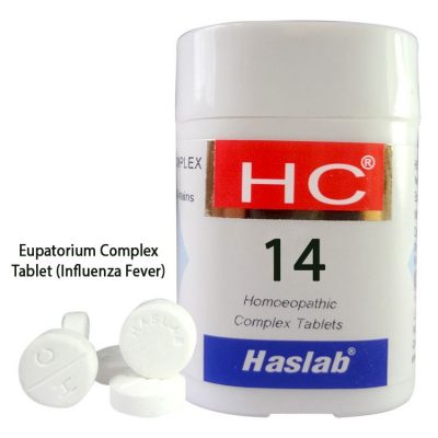 Haslab Homeopathy HC-14 Eupatorium Complex Tablet for Influenza Fever