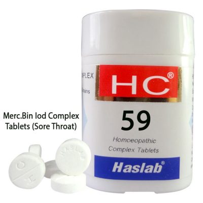Haslab HC-59 Merc .BinIod Complex Tablets for Sore Throat