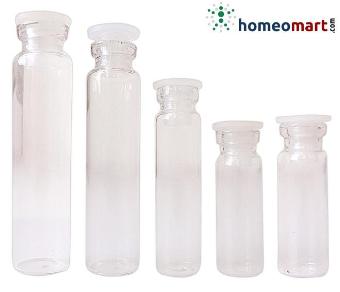 Homeo Glass Phial/Glass Bottle with cork (Packing 144)