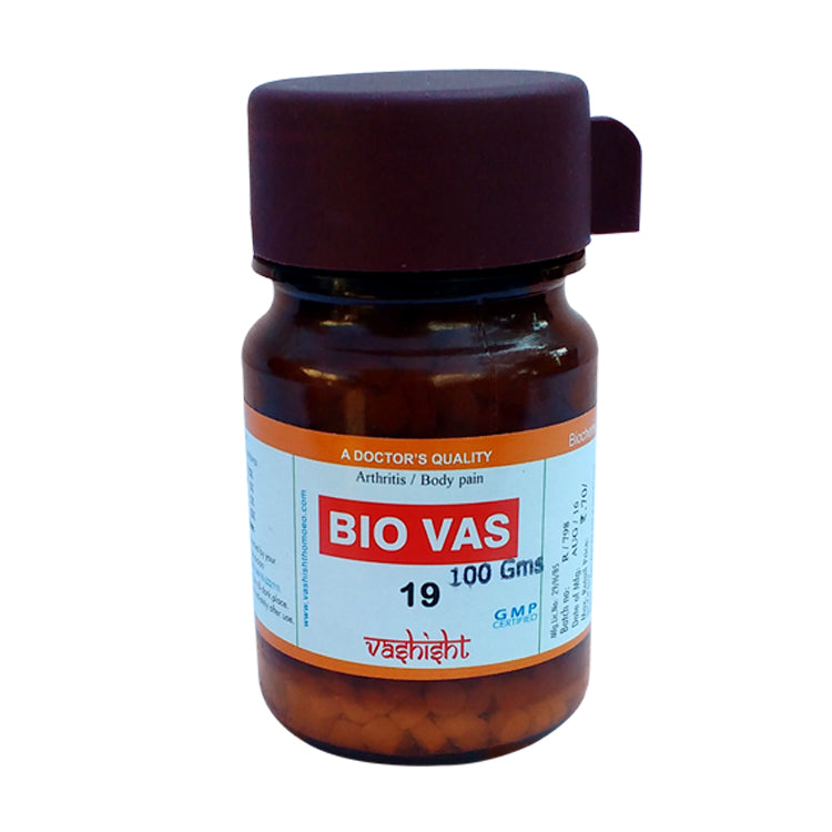 Dr Vashisht Bio Comb 19, Bio Vas 19 Tablets, Dr Vashisht Biochemic Tablets, Biochemic Medicine for Joint Pain, Homeopathic Medicine for Rheumatism, Tissue Salts for Joint Pain, Biochemic Tablets for Sciatica, Homeopathic Medicine for Lumbago, Muscle Cramps Homeopathy