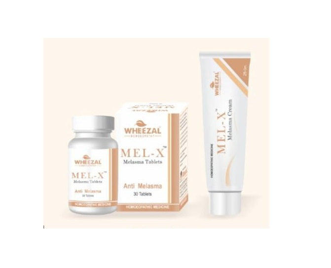Wheezal Mel-X Tablets, Cream & Face Wash – Natural Solution for Melasma & Dark Spots
