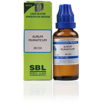 sbl Aurum Muriaticum Homeopathy Dilution 6C, 30C, 200C, 1M, 10M.