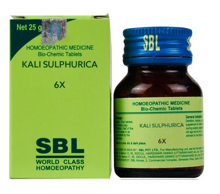 SBL homeopathy Biochemic Kali Sulphuricum, Itchy Skin, Eczema, Bronchitis