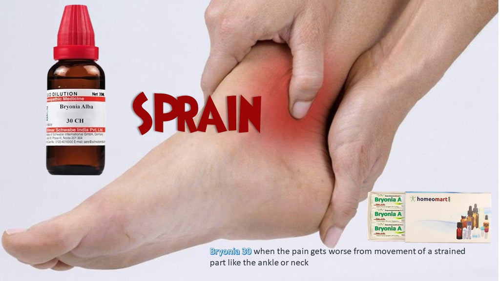 ankle sprain treatment medicine homeopathic