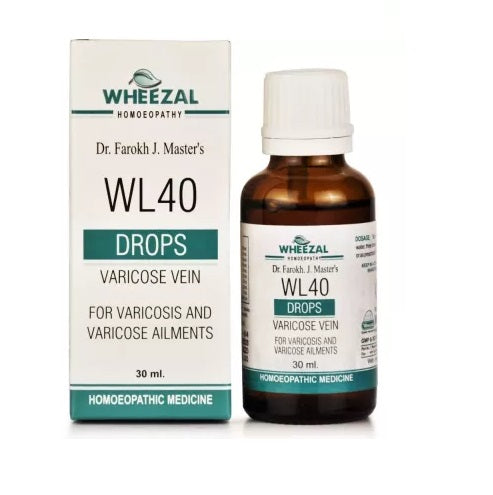 Homeopathy varicose veins treatment medicine WL40 drops