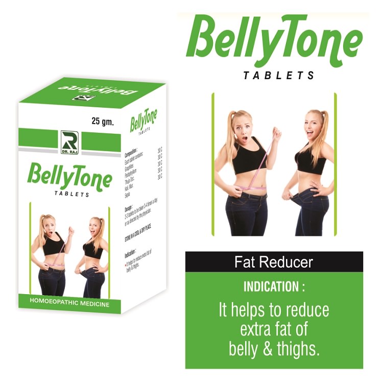 Homeopathy BellyTone Tablets for belly fat, abdominal fat reduction, lose thigh fat fast