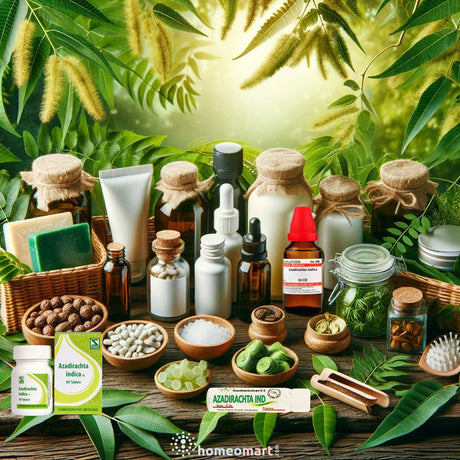 Neem in Homeopathy:  Collection of Azadirachta Indica Products