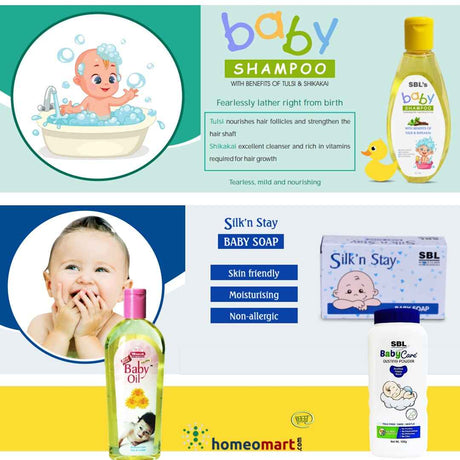 Gentle and Safe Homeopathic Baby Products for hair and skin care n