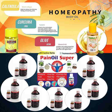 Homeopathy Body Massage Oils for skin and body care