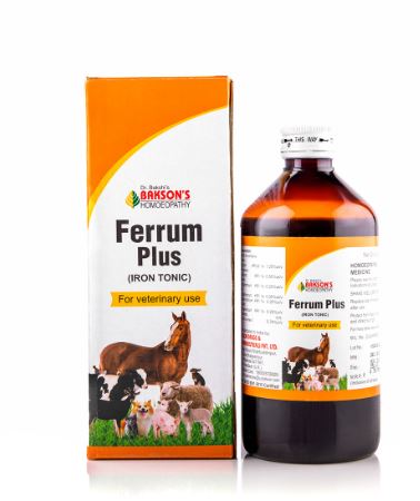 Bakson's Ferrum Plus Iron Tonic for Veterinary Use - Boosts Hemoglobin & Immunity