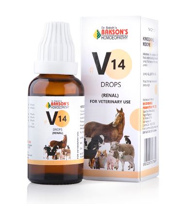 Bakson’s V14 (Renal) Drops – Homeopathic Remedy for Renal Health in Pets