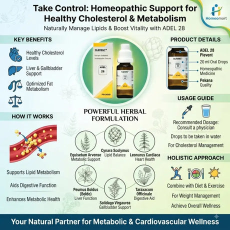 ADEL 28 PLEVENT for high cholesterol, ADEL 28 drops for cholesterol support, homeopathic medicine for healthy cholesterol levels, homeopathic support for lipid metabolism, homeopathic drops for fat metabolism, homeopathic remedy for cholesterol management, ADEL 28 for lipid metabolism, homeopathy for elevated cholesterol support, homeopathic drops for metabolic health