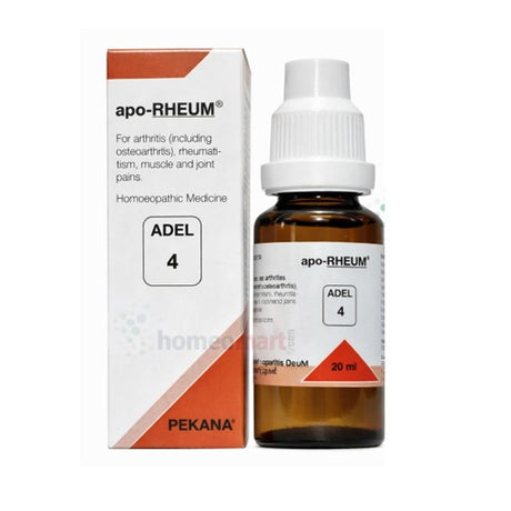 ADEL 4 drops, Apo RHEUM remedy, arthritis homeopathy, joint pain relief drops, rheumatism treatment, gout homeopathy, sciatica relief, gout homeopathy, sciatica relief, muscle pain remedy, back pain homeopathy, natural anti inflammatory drops