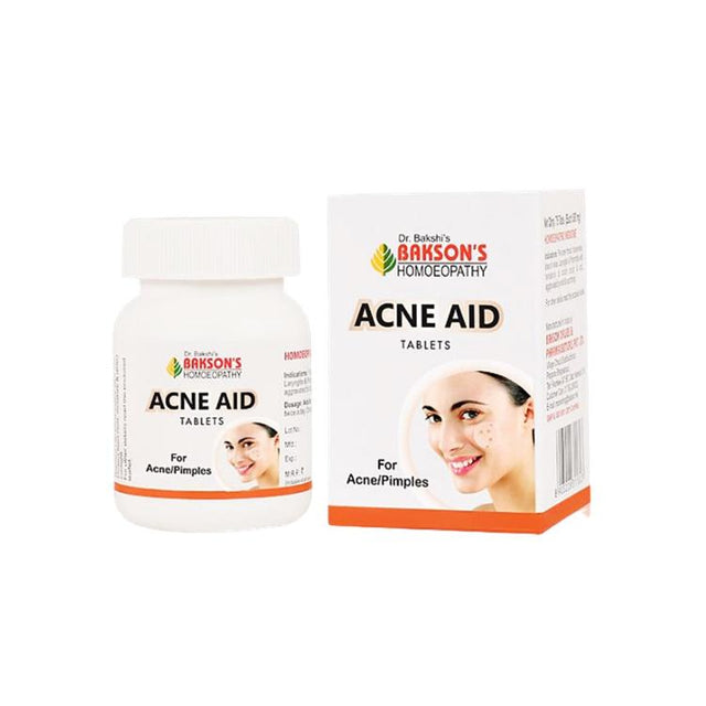 Bakson Acne Aid Tablets - Homeopathic Solution for Clear Skin