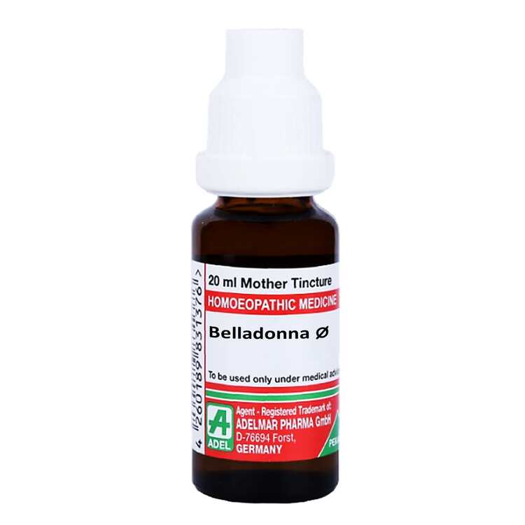 Belladonna Mother Tincture Q for fever, Belladonna Q for throbbing headache, Belladonna homeopathic drops for headache, Belladonna Q for dizziness, Belladonna homeopathy for sensitivity to noise,