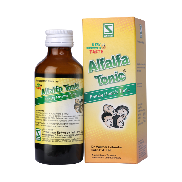 Schwabe Alfalfa Tonic Weakness, Digestion issues, Stress, Sleep Disorders 100ml