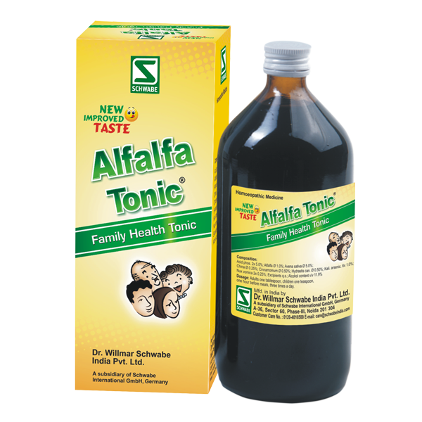 Schwabe Alfalfa Tonic Weakness, Digestion issues, Stress, Sleep Disorders 500ml