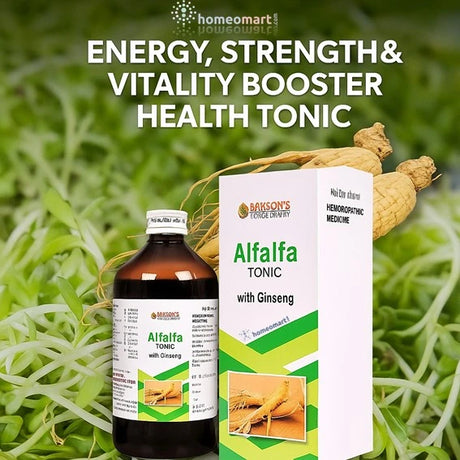 unique homeopathic health tonic  that blends the nutritional power of Alfalfa with the therapeutic benefits of Ginseng