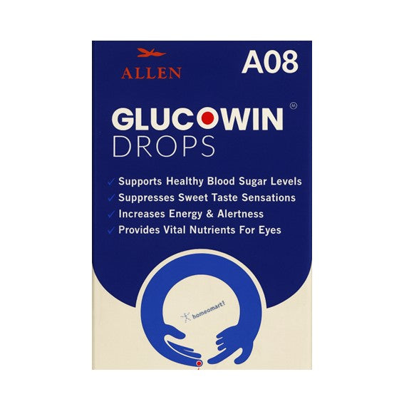Box of Glucowin Drops with Allen branding on a white background
