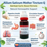 homeopathic medicine for gas bloating and indigestion, natural remedy for high cholesterol and blood circulation, garlic homeopathic medicine for acidity and flatulence, Allium Sativum Q for mucus and sinus congestion, homeopathic medicine for heavy eating habits, natural digestive tonic for sluggish metabolism,