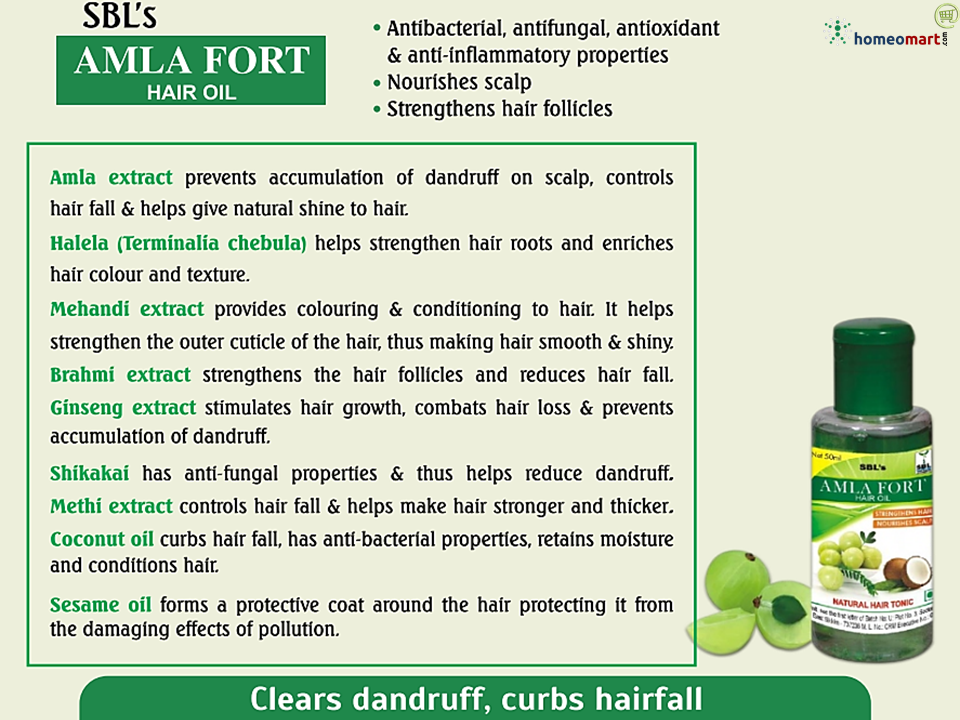 Dandruff and Hair fall treatment oil in homeopathy