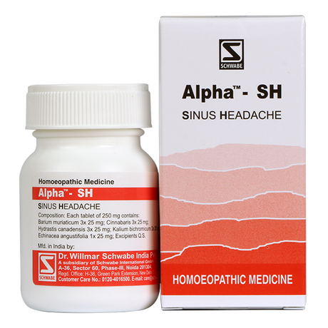 Schwabe Alpha SH Tablets for Sinus Headache, Sinusitis