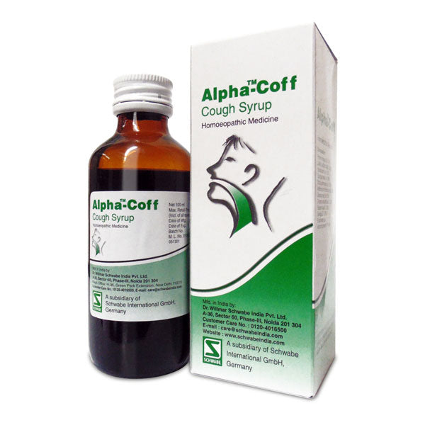 Schwabe homeopathy Alpha Coff Syrup for Bronchitis, Dry & Spasmodic Cough