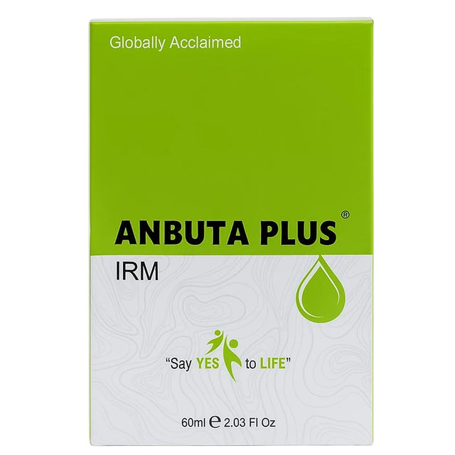 Anbuta PlusIRM packaging with green and white design on a white background